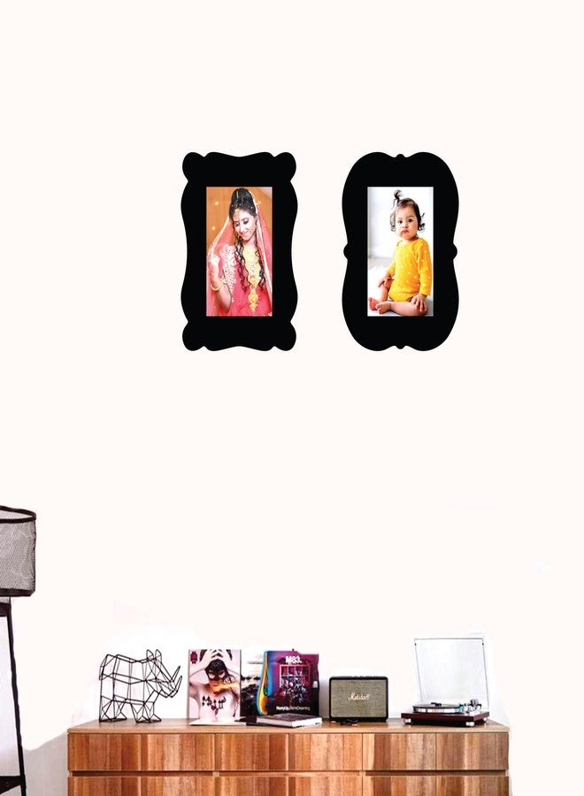 Creative Arts n Frames Wooden 5 x 7 inch Photo Frame Set Home Decor Items Wall Decoration for living room Anniversary Birthday (Set of 2 Picture Frame Photo Size 5 x 7 inch Frame Size 8 x 10 inch) - Image 2